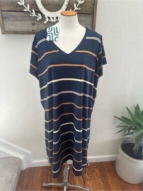 market & spruce alison t-shirt dress Market & Spruce Alison Short Sleeve T-Shirt Dress Navy Blue Women's Large New